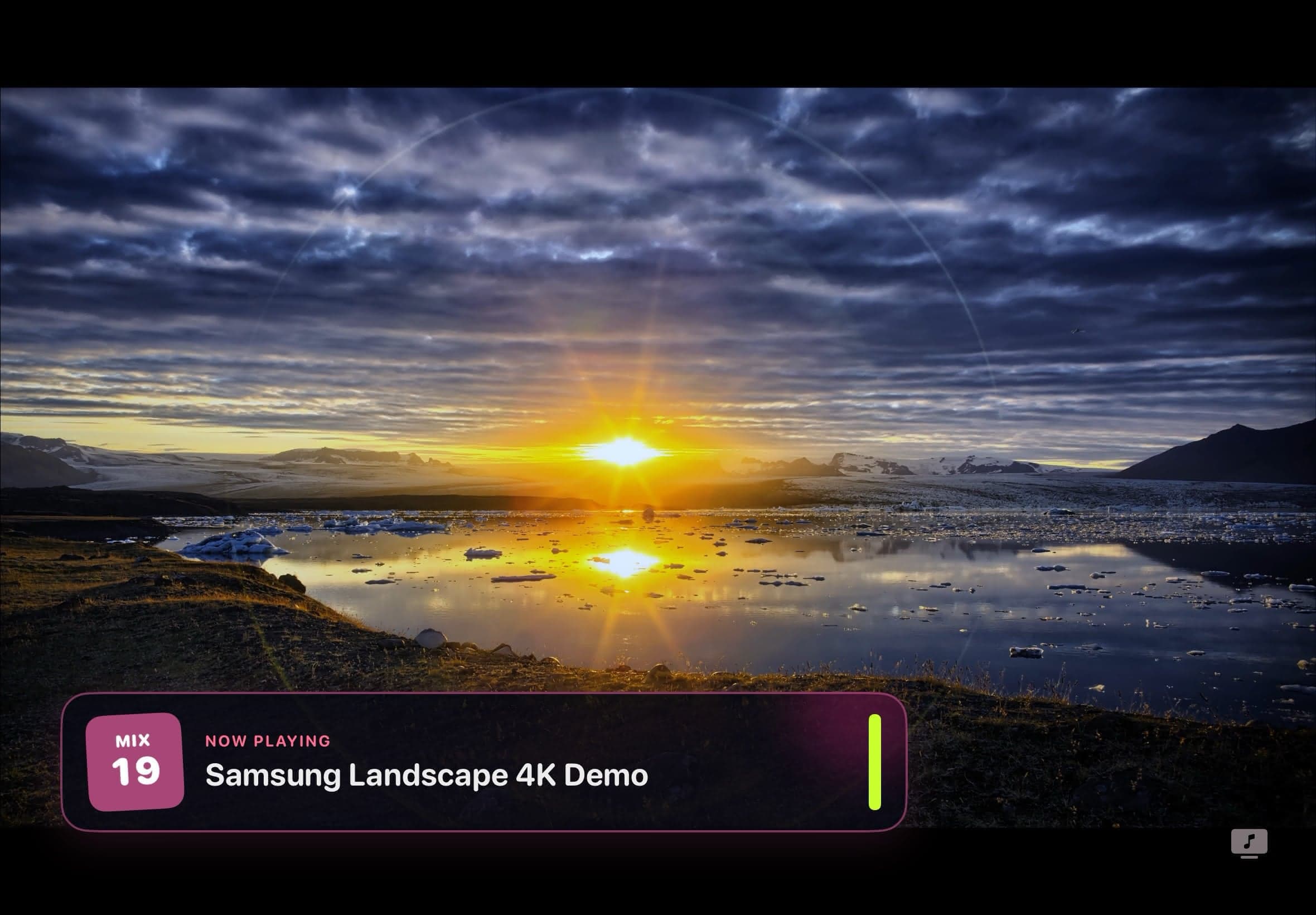 Music Video Mixtapes full-screen playback with a Now Playing Song ID on iPad