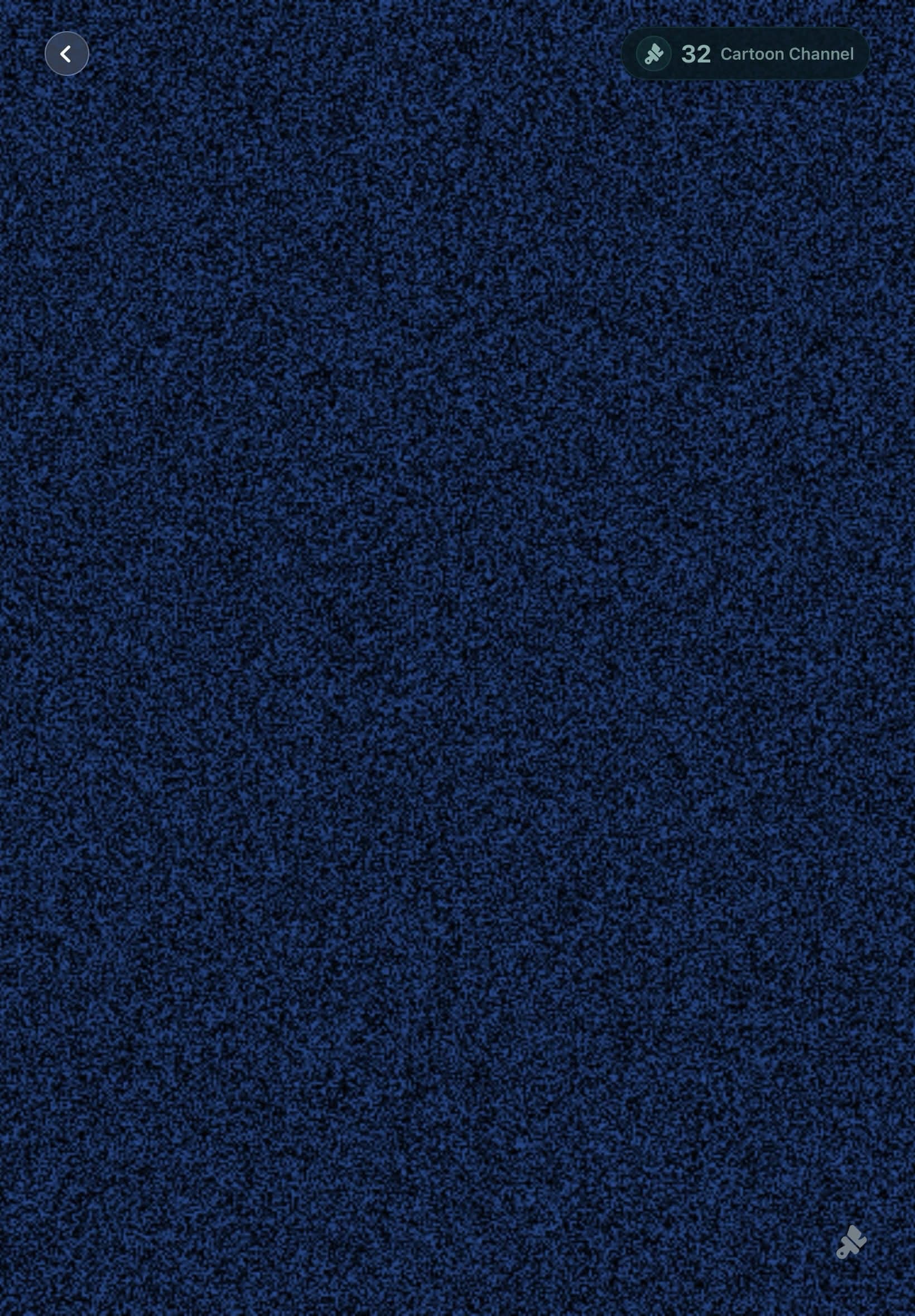 Dim blue TV static Night Mode between channels on iPad