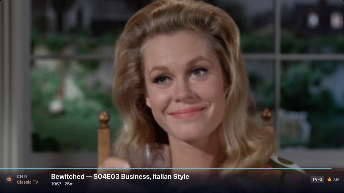 Bunny Ears TV channel lineup showing 200+ genre-based channels